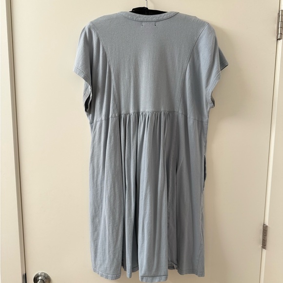 Light Blue Button-Front Dress - Picture 2 of 4